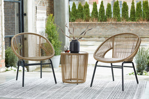 Mandarin Cape Outdoor Chairs with Table Set (Set of 3)