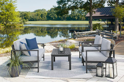 Gray Outdoor Table Set