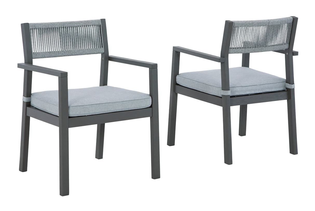 Eden Town Arm Chair with Cushion (Set of 2)