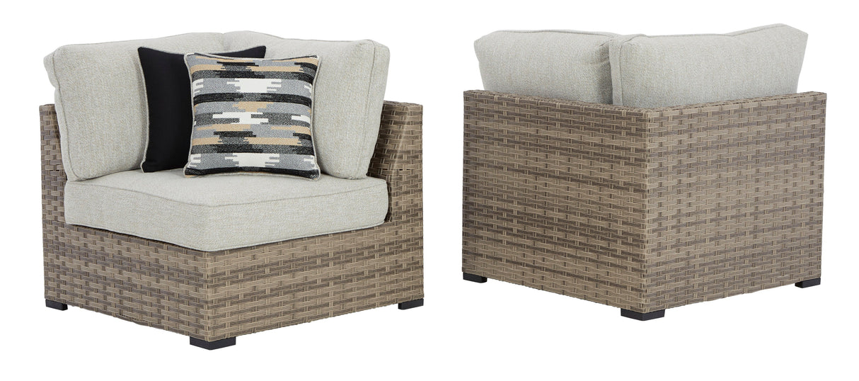 Calworth Outdoor Corner with Cushion (Set of 2)