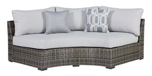 Harbor Court Curved Loveseat with Cushion