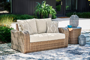 Sandy Bloom Outdoor Loveseat with Cushion