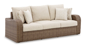 Sandy Bloom Outdoor Sofa with Cushion