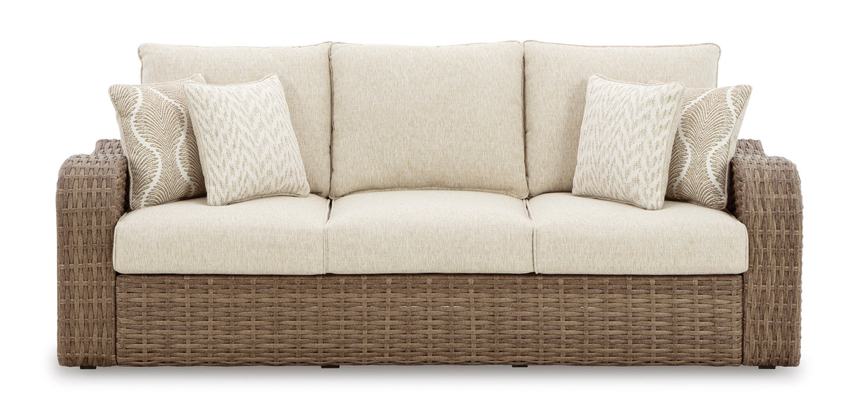 Sandy Bloom Outdoor Sofa with Cushion