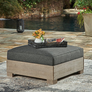 Citrine Park Outdoor Ottoman with Cushion