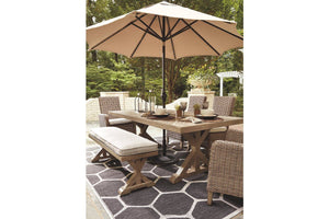 Beachcroft Dining Table with Umbrella Option