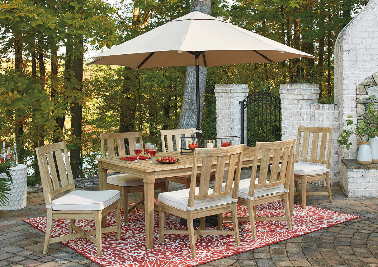 Clare View Dining Table with Umbrella Option