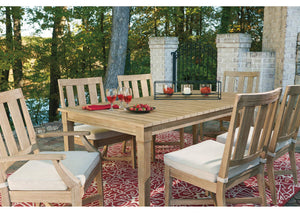 Clare View Dining Table with Umbrella Option