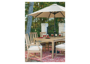 Clare View Dining Table with Umbrella Option