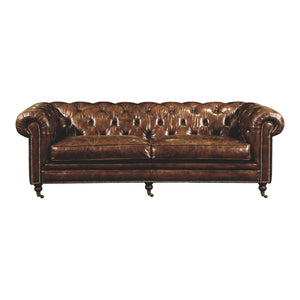 Birmingham Sofa Dark Brown Leather