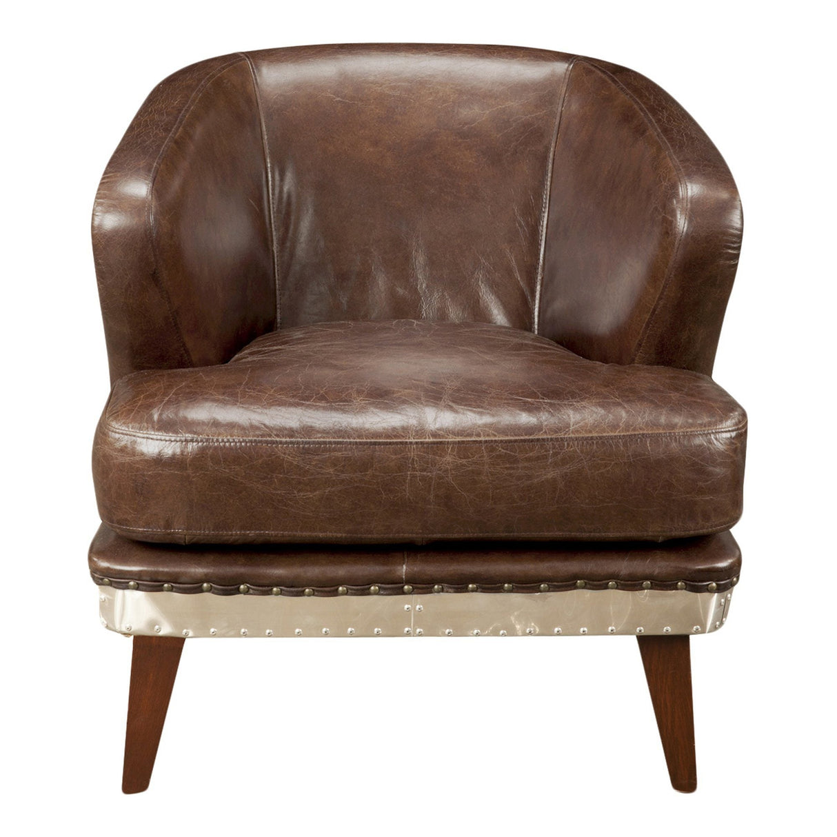 Preston Club Chair Dark Brown Leather