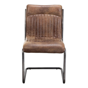 Ansel Dining Chair Grazed Brown Leather-M2