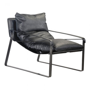 Connor Club Chair Onyx Black Leather