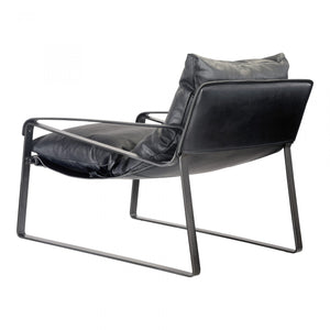 Connor Club Chair Onyx Black Leather