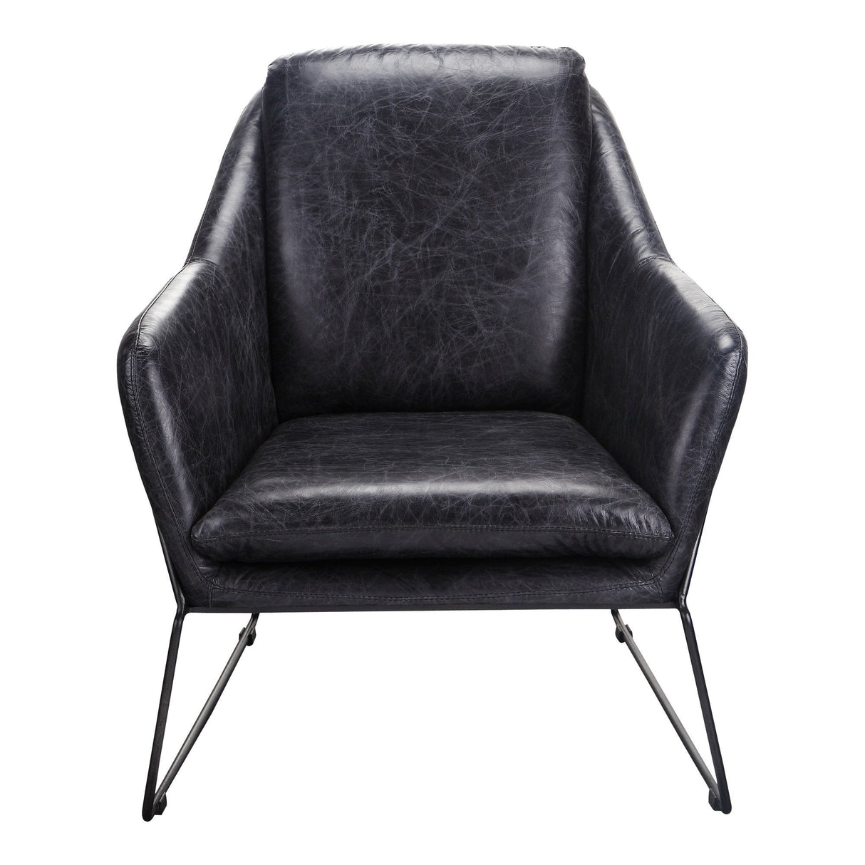 Greer Club Chair Onyx Black Leather