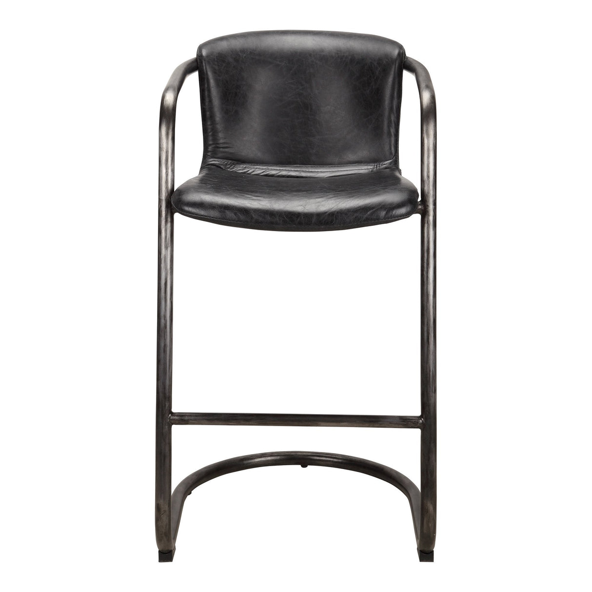 Freeman Barstool Onyx Black Leather -M2