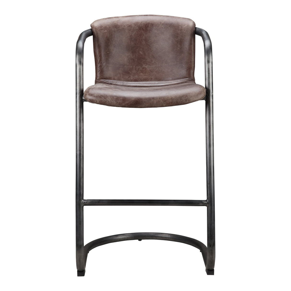 Freeman Barstool Grazed Brown Leather-M2