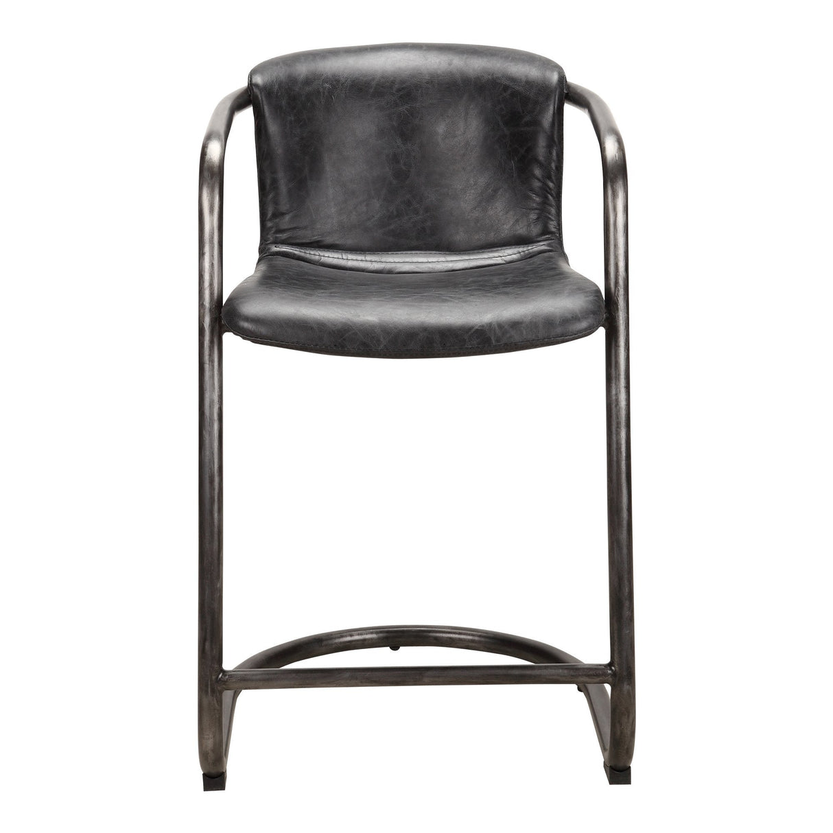 Freeman Counter Stool Onyx Black Leather -M2