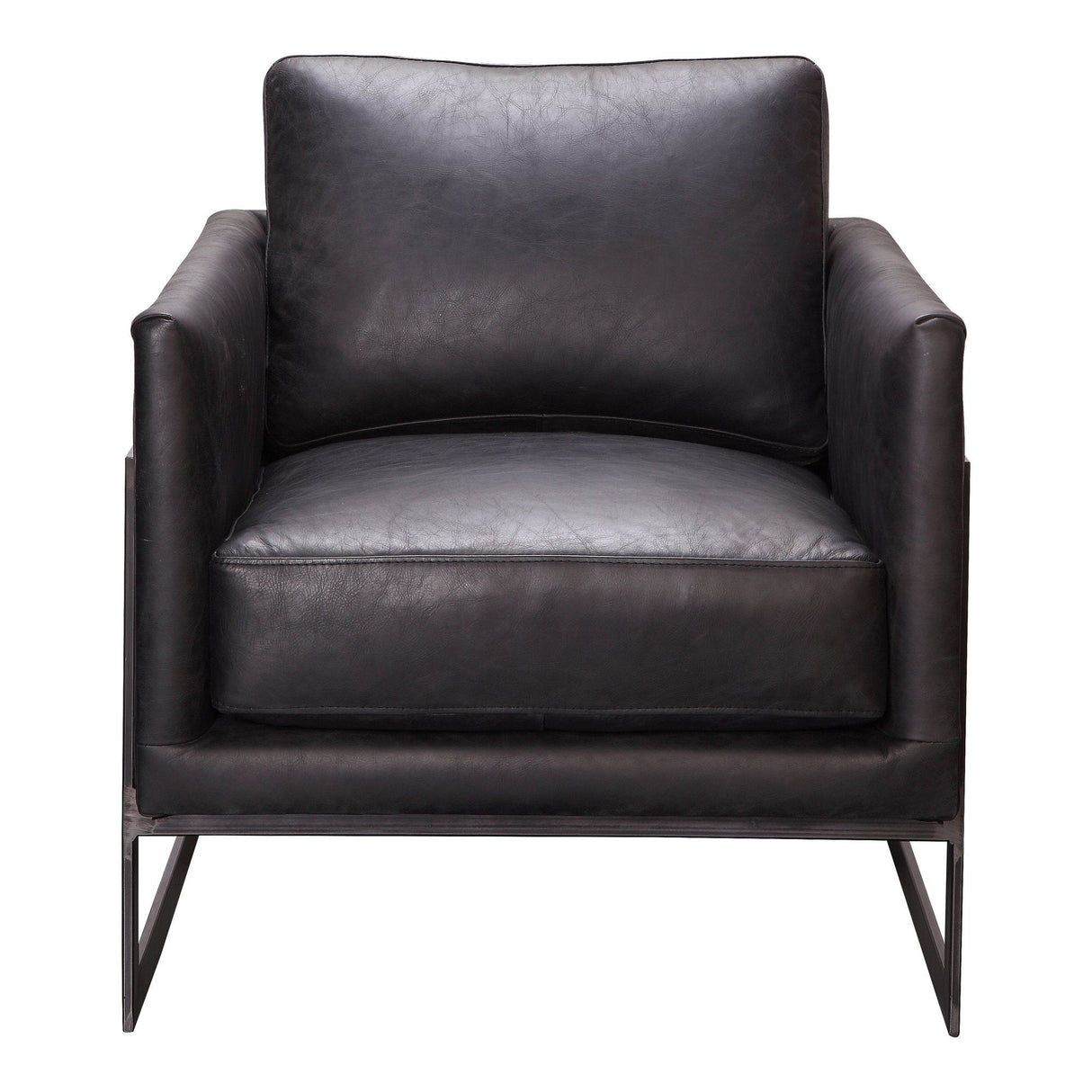 Luxley Club Chair Onyx Black Leather