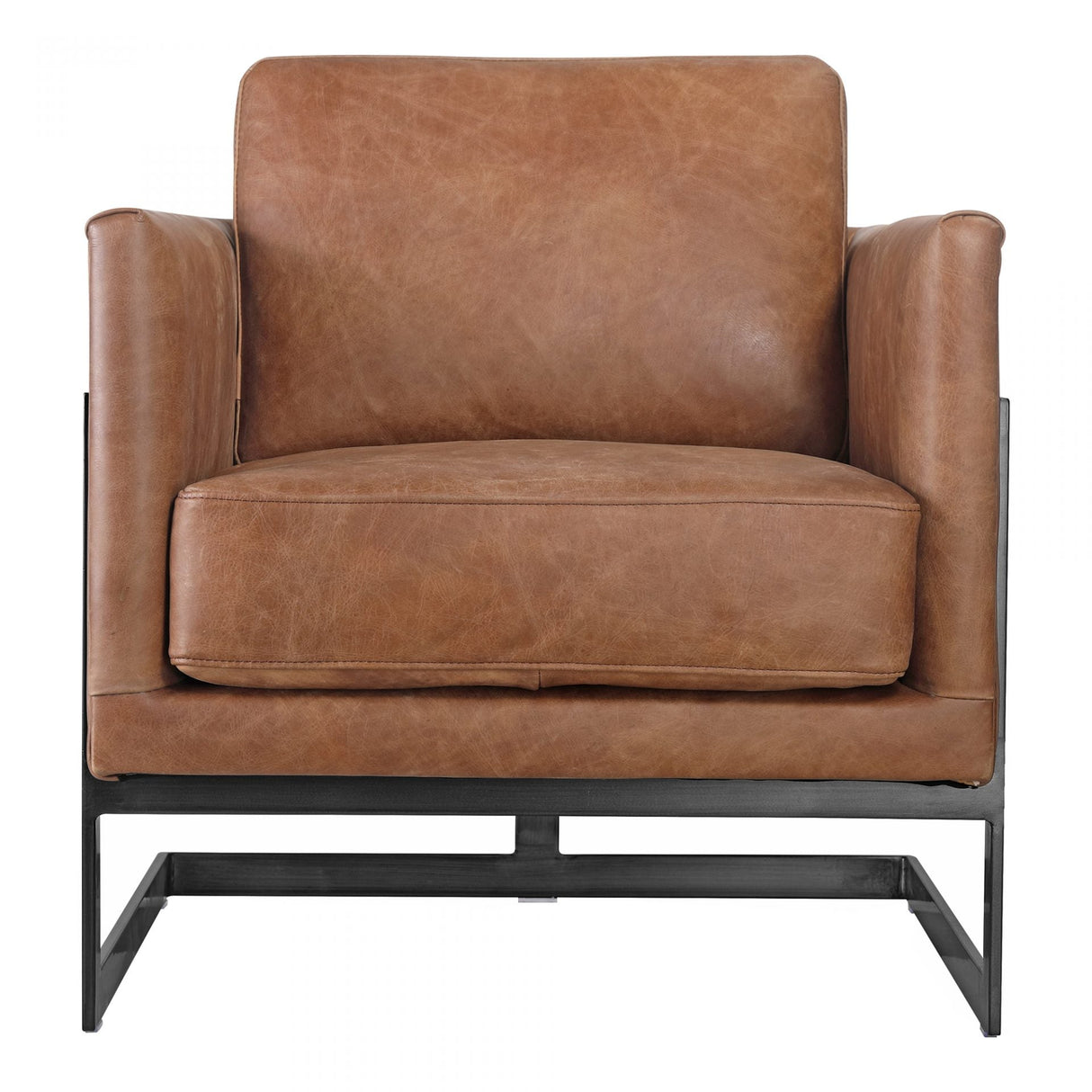 Luxley Club Chair Open Road Brown Leather