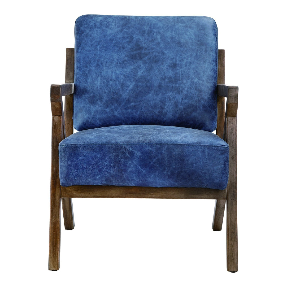 Drexel Arm Chair Kaiso Blue Leather