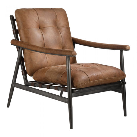 Shubert Accent Chair Open Road Brown Leather