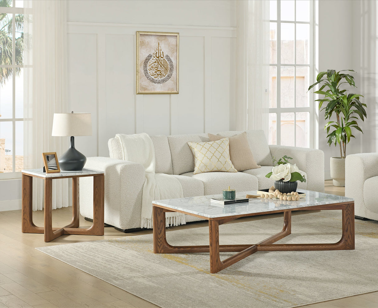 Bertogne Coffee Table With Mable Top