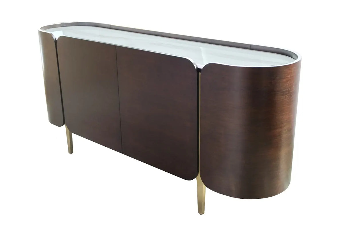 Twirl Wave Dark Brown Sideboard Table