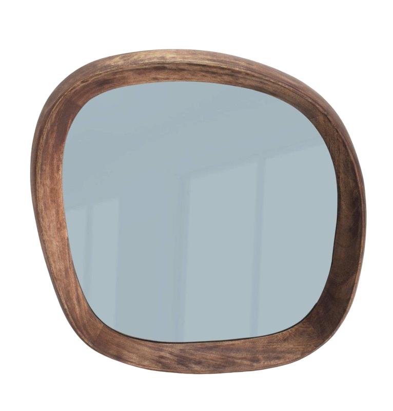 Azure Reflection Wood Mirror