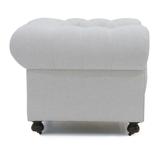 Olivia Tufted Beige Sofa Set