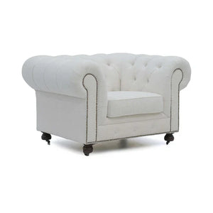 Olivia Tufted Beige Sofa Set