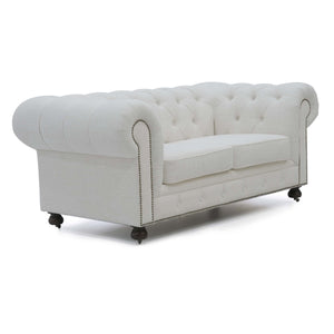 Olivia Tufted Beige Loveseat (192Cm)