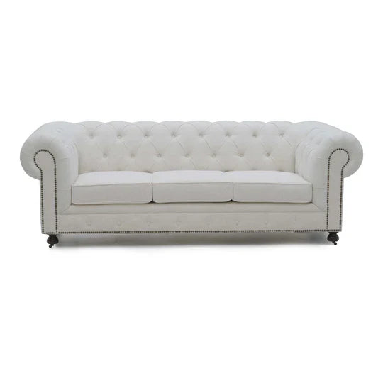 Olivia Tufted Beige Sofa Set