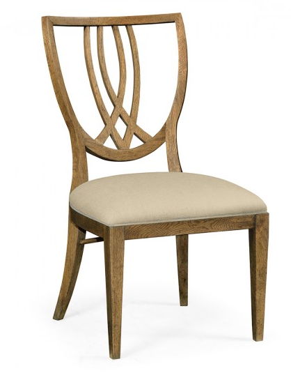 Cambridge Collection - Shield Back English Brown Oak Dining Side Chair