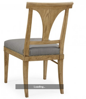 Cambridge Collection - Cut-Out English Brown Oak Dining Side Chair