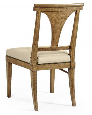 Cambridge Collection - Cut-Out English Brown Oak Dining Side Chair