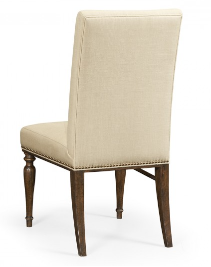 Cambridge Collection - Square Back Bleached Crotch Walnut Dining Side Chair