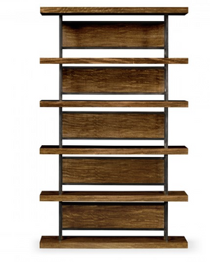 Cambridge Collection - Rectangular Daniella & Burl Walnut Six-Tier Étagère