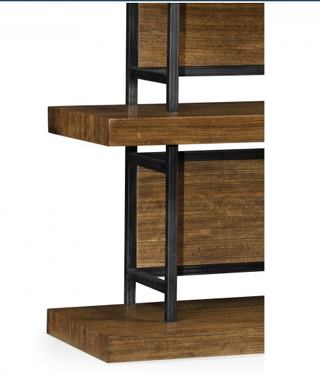 Cambridge Collection - Rectangular Daniella & Burl Walnut Six-Tier Étagère