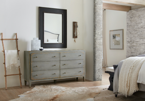 Ciao Bella Six-Drawer Dresser- Speckled Gray