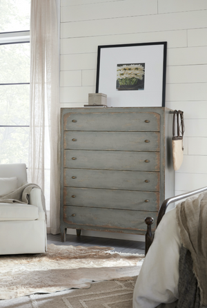 Ciao Bella Six-Drawer Chest- Speckled Gray