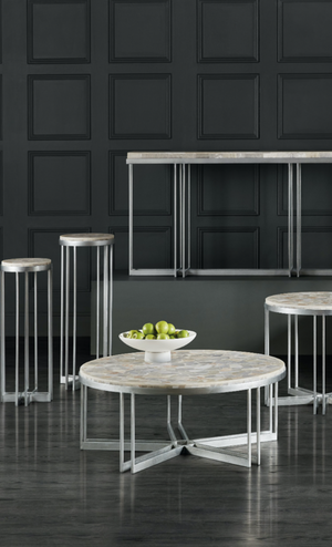 Melange Marin Round Cocktail Table