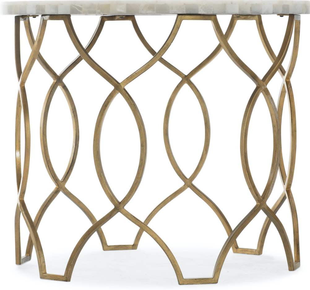 Melange Corrina Round Lamp Table