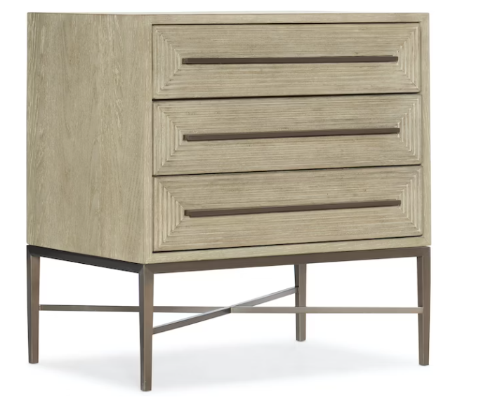 Cascade Three-Drawer Nightstand