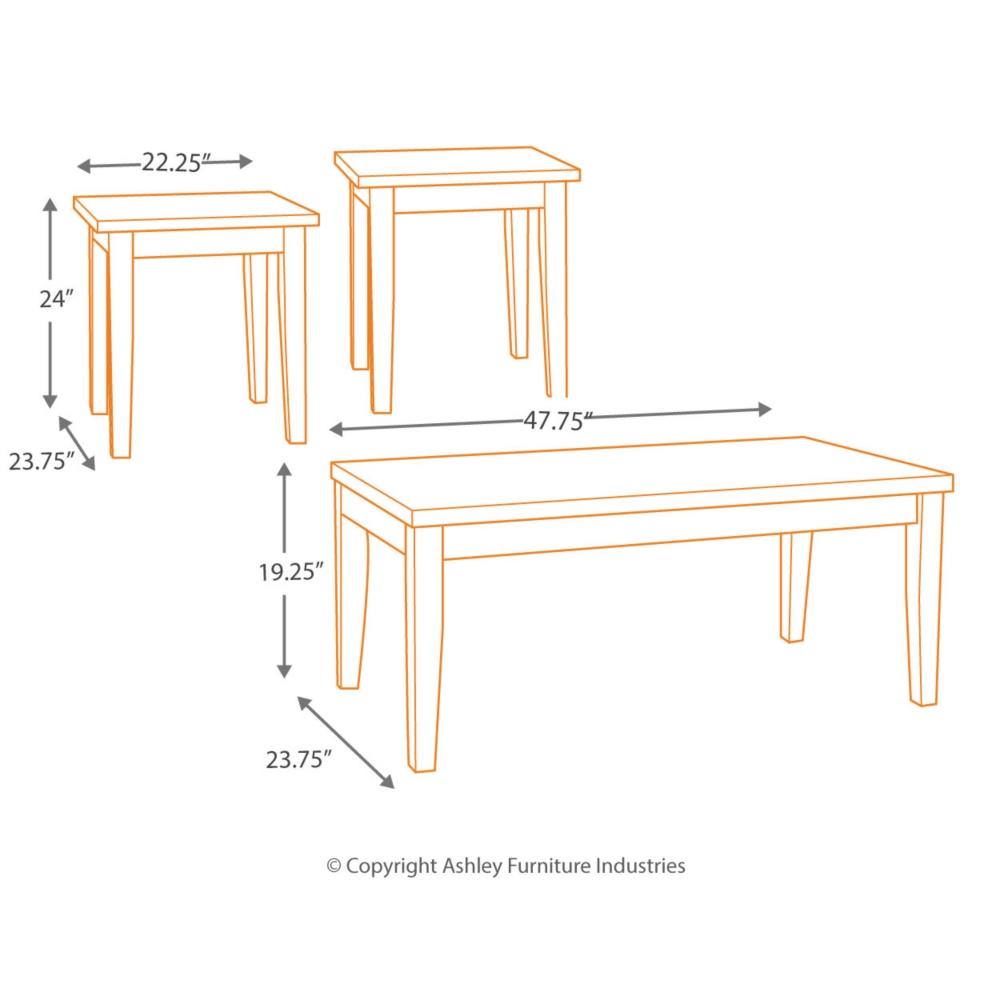 OCCASIONAL TABLE SET 1+2  3PCS