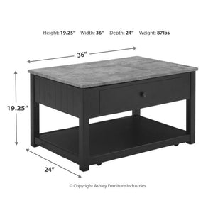 Ezmonei Coffee Table with Lift Top