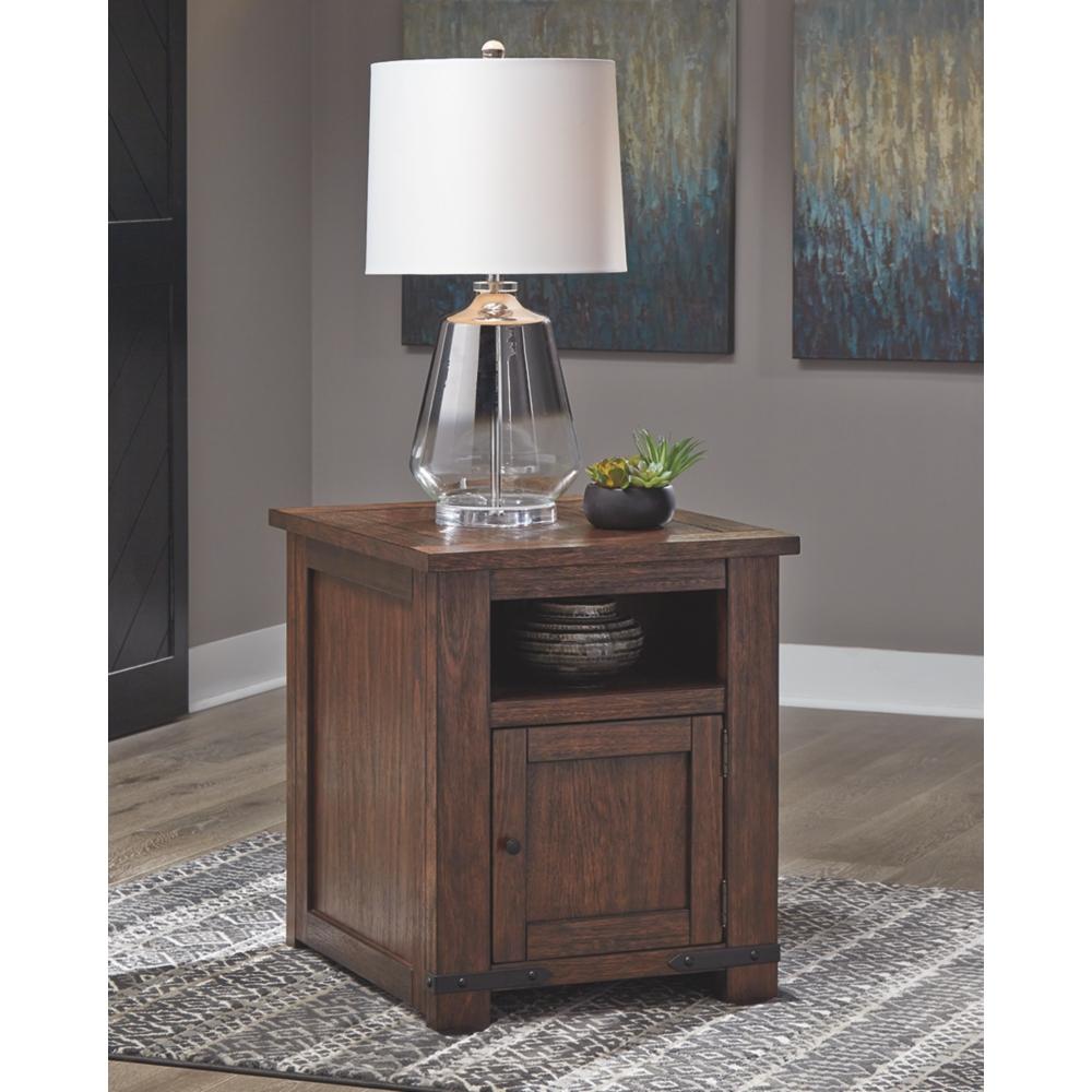 Budmore End Table with USB Ports & Outlets