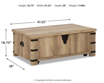 Calaboro Lift-Top Coffee Table (120.015cm x 71.12cm)