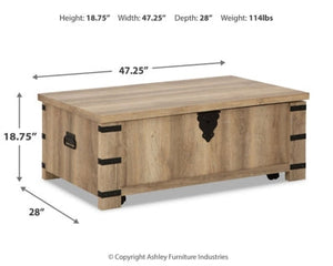 Calaboro Lift-Top Coffee Table (120.015cm x 71.12cm)