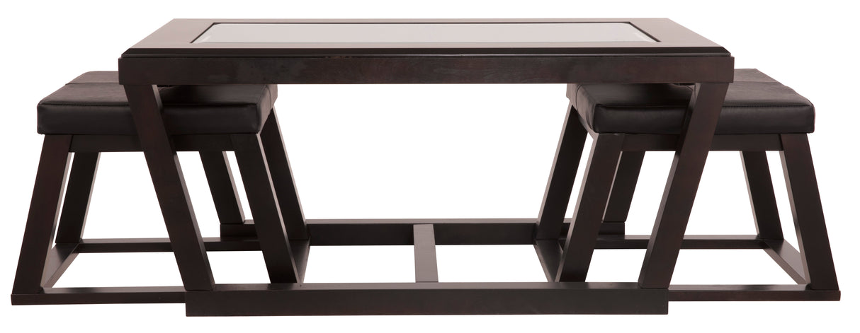 Kelton Coffee Table with Nesting Stools